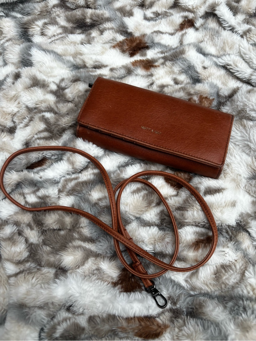 Matt & Nat Cognac Crossbody Wallet